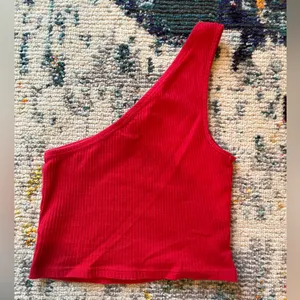 Topshop ribbed one shoulder tank top thumbnail 4