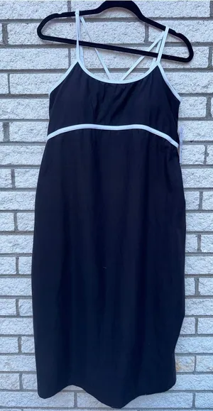Athletic Works Black & White Strappy Slip Dress - Women thumbnail 1