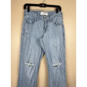 Hollister Women’s Low Rise Baggy Light Wash Jeans Size 0 R Waist 25 Inseam 30 thumbnail 2