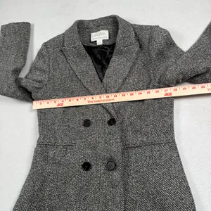 Anthropologie‎ Mare Mare Blazer Women XS Black White Tweed Double Breasted Femme thumbnail 5