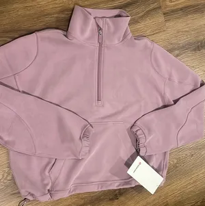 Lululemon Brushed Softstreme Half Zip ColourRose Blush thumbnail 2