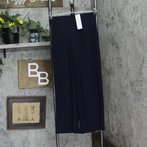 NWT Ny Collection Petite Mid Rise Pull On Wide-Leg Palazzo Pants Navy Blue SP thumbnail 4