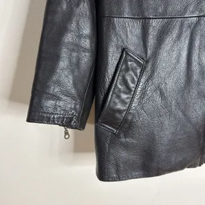 Vtg Wilsons thinsulate Leather jacket Asymmetrical‎ Zip Lined chocolate Brown S thumbnail 5