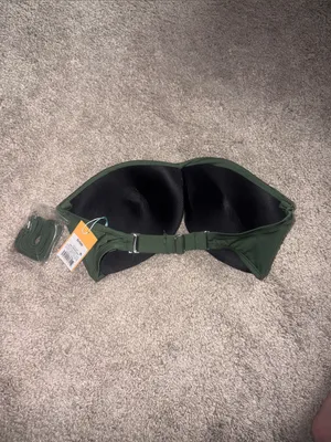 Kona Sol Olive Green Twist Bandeau Bikini Top size D/DD new thumbnail 2
