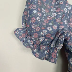 Altard State Dress Womens Size XS Blue Floral Babydoll‎ Tiered Peasant Cottage thumbnail 10