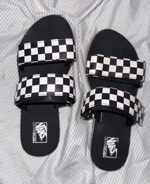 Vans Velcro Sandals Black White Checker thumbnail 1