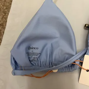 New Quince Women's Italian Triangle Bikini Top Clear Sky Light Blue Size XS thumbnail 4