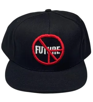 Deadstock: new UNIF x Bad Acid 𖤐 Peaceful Future Embroidered Snapback 𖤐 Black thumbnail 1