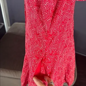 Universal Thread Red White Stars Short Sleeve Button Front Mini Dress Size L thumbnail 7
