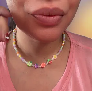 Beaded Fruit Charms Necklace Multiple thumbnail 2