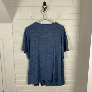 Gap Blue Stretch Knit Wrap Style Top Size XXL thumbnail 11