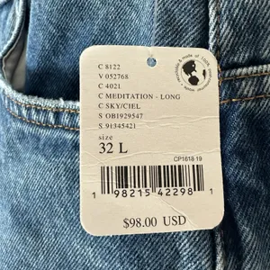 NEW‎ We The Free People Deep Trance Mid Rise Dropped Boyfriend Jeans Size 32Long thumbnail 10