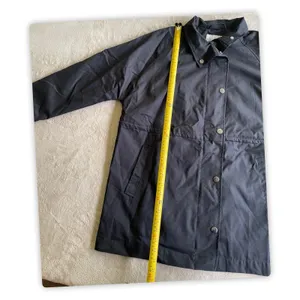 NWT A New Day Women's Black Rain Jacket Snap Front Drawstring Coat Size M thumbnail 6