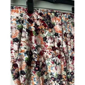Zara Basic Womens Floral Ankle Trousers Slim Fit Multi Color XS Cotton Blend thumbnail 4