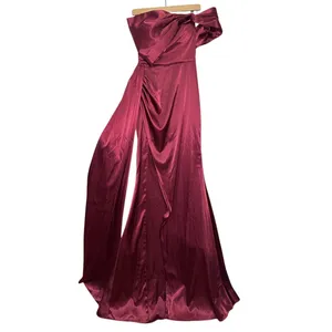 Moda Glam Vienna Statement Bow Gown With Sash‎ Merlot Size 6 Prom Wedding Guest thumbnail 9