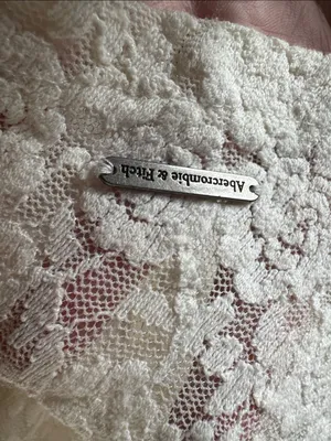 Vintage Abercrombie & Fitch White Lace Fit & Flare Mini Dress XS Y2K thumbnail 5