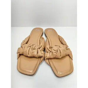 Marc Fisher Sandals Size‎ 8.5 Tan Square Open Toe Knot Detail thumbnail 4