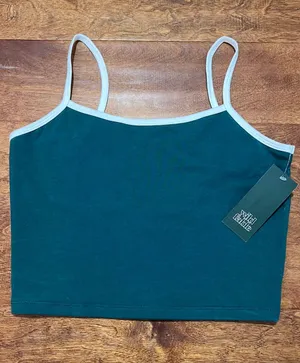 Wild Fable Target Green and White Cropped Tank thumbnail 1