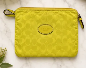 Coach Getaway Signature Nylon Packable Weekender Pouch Citrine F77560 thumbnail 1