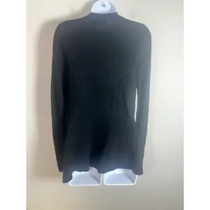 Banana Republic Black‎ Peplum Open Front Textured Knit Cardigan Sweater Small thumbnail 6
