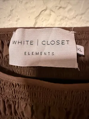White Closet Brown Smocked Casual Tank Dress size XL thumbnail 3