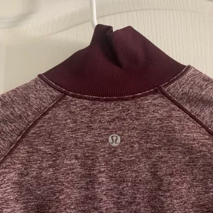 Lululemon Women’s 4 Always Alert 1/2 Zip Heathered Garnet Winter Outdoor Top thumbnail 5