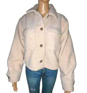 Divided Cropped Teddy Jacket thumbnail 7