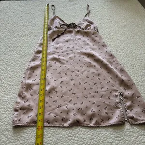 Garage Satin Floral Tie Front Mini Slip Dress S coquette Romantic grunge 90’s thumbnail 6