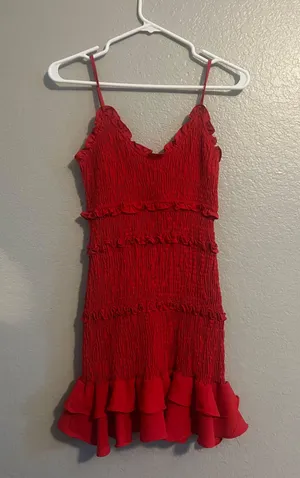 Red Ruffle Dress thumbnail 1