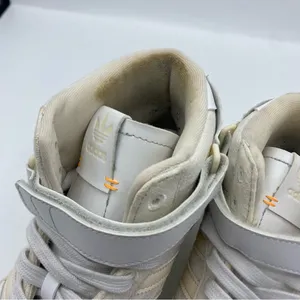 Adidas‎ Women's White and Tan leather High-Top Sneakers size 9 flowers embossed thumbnail 6