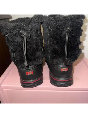 Pajar Canada Black Shearling Lined Snow Duck Women Winter Boots size 7-7.5 thumbnail 3