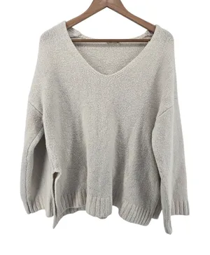 Altar'd State Sweater Womens XL PW234512A Cream V-Neck Oversized EUC thumbnail 1