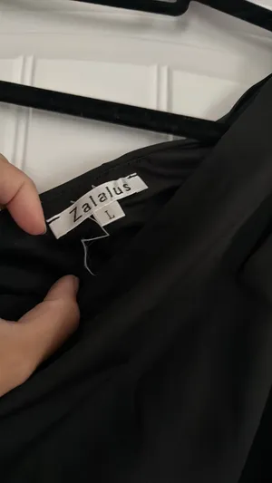 Zalalus Black satin dress thumbnail 2