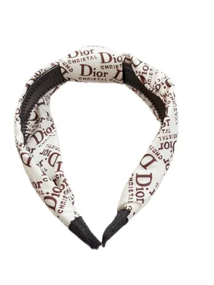 Source Unknown NWOT Fashion Headband Cream “D” Prints thumbnail 2