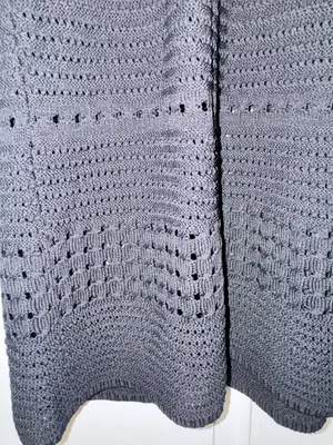 Aritzia Wilfred crochet pointelle knit midi skirt in black size XS thumbnail 5