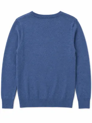 Women’s Blue V Neck Knit Pullover Sweater Size Small Long Sleeve Classic thumbnail 5