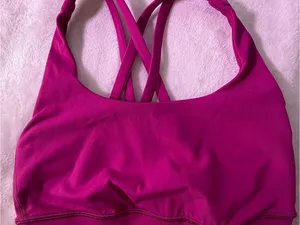 lululemon athletica Scoop-Neck Sports Bra - Magenta Pink thumbnail 2