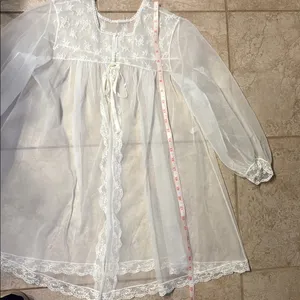 VTG Formfit Rogers Sheer White Lace Lingerie Bridal Whimsical. thumbnail 8