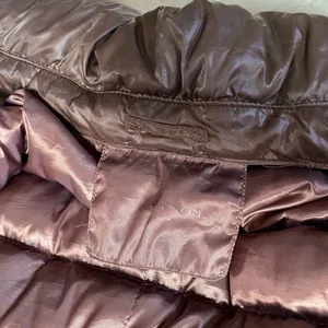 Brown lightweight down puffer jacket large stand collar copper brown warm thumbnail 5