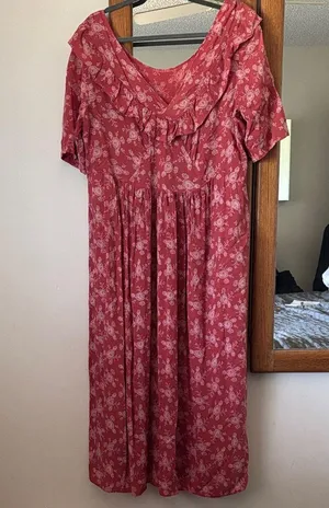Floral Pink maxi Dress xl thumbnail 1