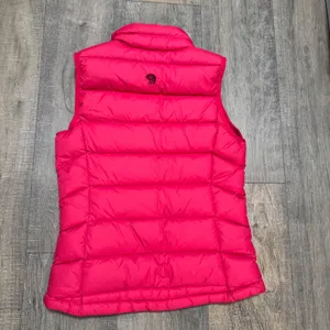 Mountain Hardwear Womens Pink Quilted 650 Down‎ Puffer Vest XS Fleece Collar thumbnail 2