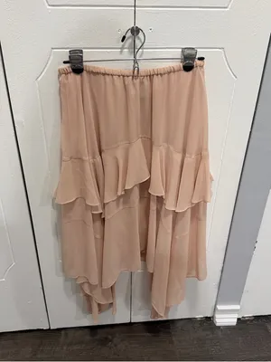 NWT BCBG MaxAzria Bare Pink Ruffle Skirt thumbnail 2