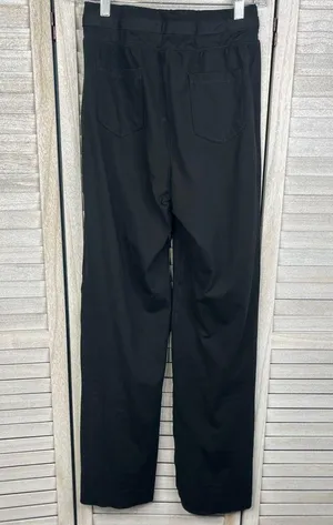 Black Activewear Pants with Flared Hem thumbnail 2