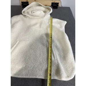 HAVEN Well Within Talbots Size XL IVORY SHERPA HOODED VEST Sleeveless Winter thumbnail 4
