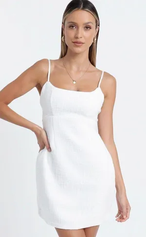 Showpo White Mini Dress thumbnail 1