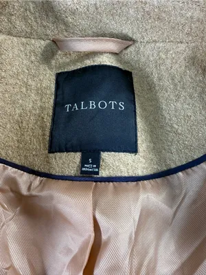 Talbots Wool Blend Camel Double-Breasted Peacoat thumbnail 5