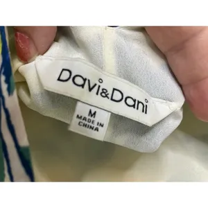 Davi & Dani sundress lemon and tropical bird design‎ back tie womens size medium thumbnail 5