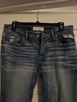 BKe Stella Blue Distressed Skinny Jeans thumbnail 2
