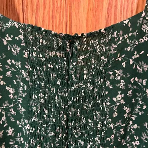 Reformation Camii Long Sleeve Chiffon Minidress‎ in Green Floral Parsley Size 0 thumbnail 12