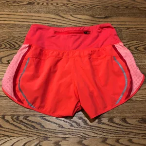 Athleta Acceleration Running Shorts Orange thumbnail 2